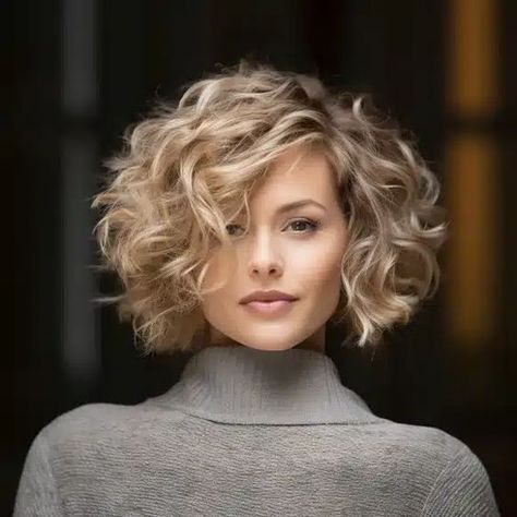 Spiral Perm Short Hair, Short Permed Hair, Permed Hair, Curly Hair Photos, Wavy Bob, Short Curly Haircuts, Haircuts For Curly Hair, Short Wavy Hair, Penteado Cabelo Curto