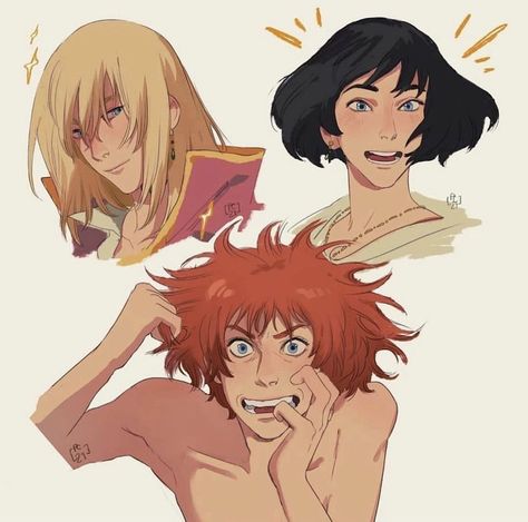 Howls Moving Castle Art, Howl Pendragon, 하울의 움직이는 성, Studio Ghibli Fanart, Personajes Studio Ghibli, Howl And Sophie, Ghibli Artwork, Castle Art, Studio Ghibli Movies