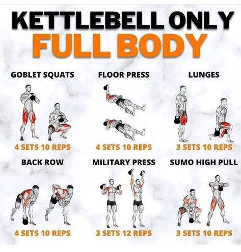 Full Body Workout Kettlebell, Dumbbell Back Workout, Pull Day Workout, Kettlebell Workout Routines, Workout Kettlebell, Cold Water Therapy, Dumbbell Workout At Home, Full Body Kettlebell Workout, Full Body Weight Workout