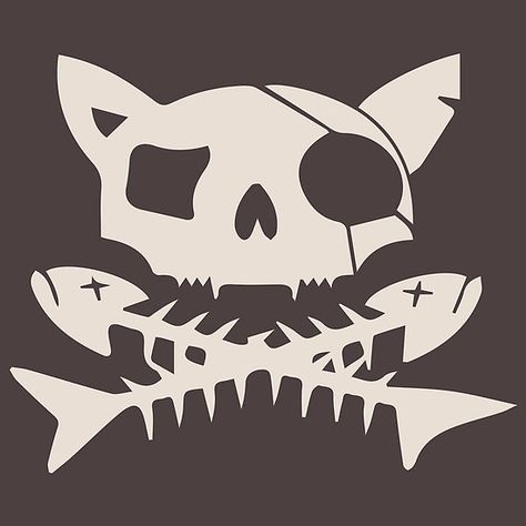 Cat Pirate Jolly Roger Cat Skull And Crossbones, Cat Pirate Art, Pirate Cat Drawing, Pirate Cat Tattoo, Pirate Jolly Roger, Cat Pirate, Cat Flag, Anime Pirate, Pirate Cat