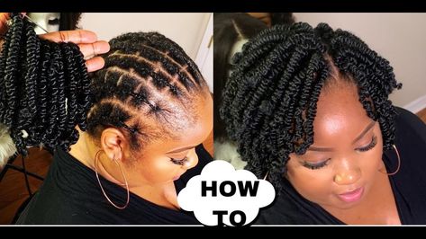 Bob Spring Twist, Crochet Twist Hairstyles, African Threading, Hair Braid Patterns, Glowing Hair, Spring Twist Hair, Curly Crochet Hair, Twist Curls, Curly Crochet Hair Styles