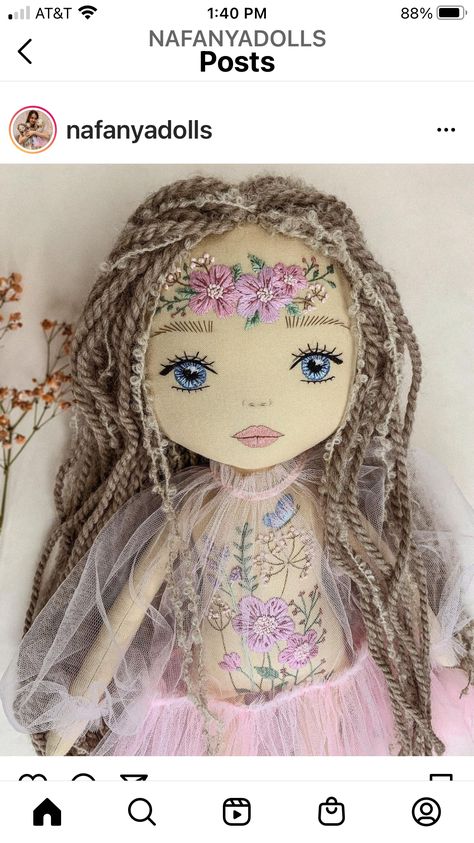 Diy Rag Dolls, Homemade Dolls, Rag Doll Pattern, Art Dolls Cloth, Doll Diy Crafts, Heirloom Doll, Rag Dolls Handmade, Spirit Dolls, Mermaid Dolls