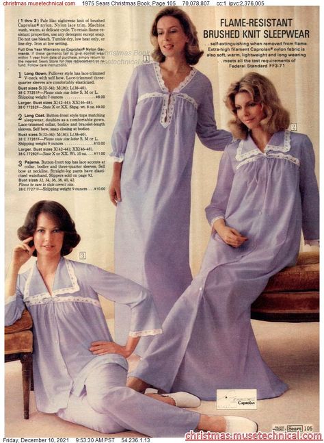 70s Pajamas Vintage, 1970s Pajamas, 70s Pajamas, Fashion Dream Job, Vintage Pajamas, Dress Art, Retro Stuff, Vintage Nightgown, Bed Time