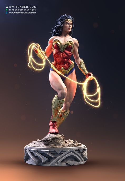 Wonder Woman Statue, Wonder Woman Fan Art, Batgirl Art, Amazonian Warrior, Woman Statue, Marvel Statues, Dc Figures, Character Statue, Wonder Woman Art