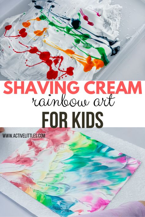 Shaving Cream Marbling, Shaving Cream Art, Shaving Cream Painting, Marbling Art, Preschool Art Projects, Foam Art, Messy Art, Cream Art, Toddler Art