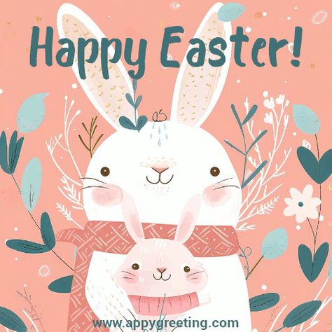 Happy Easter gif Cute Easter Pictures, Happy Easter Gif, Easter Aesthetic, Happy Easter Pictures, Easter Drawings, Easter Illustration, Easter Quotes, Happy Easter Card, Easter Wallpaper