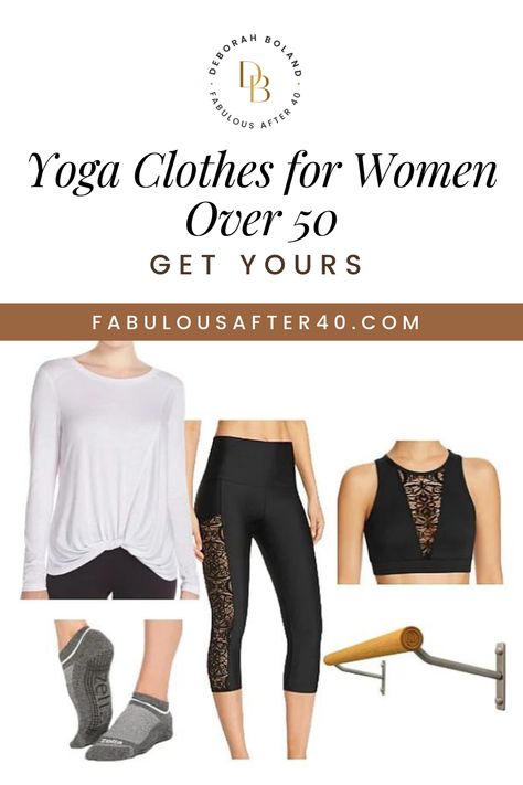 Discover comfortable and stylish yoga clothes tailored for women over 50. Elevate your yoga practice with attire designed to provide support, flexibility, and style. From breathable tops to stretchy leggings, these yoga clothes are perfect for women seeking comfort and functionality without compromising on fashion. Explore our collection of yoga clothes for older women and embrace your yoga journey with confidence and ease. Yoga Outfits For Older Women, Sporty Office Outfit, Affordable Workout Clothes, Yoga Journey, Sporty Chic Style, Clothes For Women Over 50, Womens Yoga Clothes, Yoga Outfits, Tailored Clothes