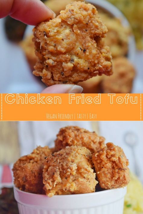 Chicken Fried Tofu, Tofu Fried, Vegan Fried Chicken, Vegan Soul Food, Tofu Recipes Vegan, Vegan Fries, Vegan Chicken, Vegan Tofu, Vegan Meat