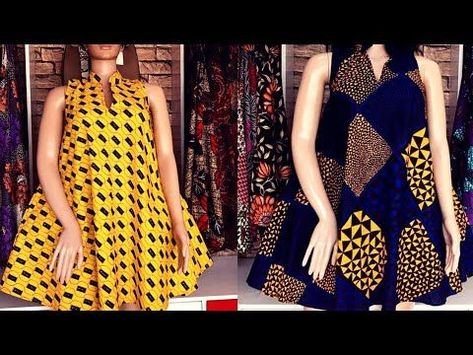 Cut A Shirt, Bishop Collar, Sew A Shirt, Collar Tutorial, Umbrella Dress, Easy Dress Sewing Patterns, African Fabric Dress, Dress Sewing Tutorials, African Dresses For Kids