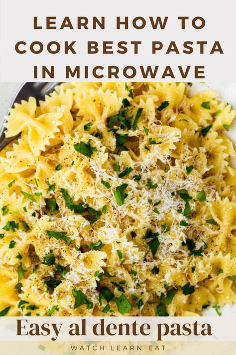 Learn the best way to cook pasta in the microwave! This easy method yields soft, al dente pasta in minutes, perfect for a quick, single-serve meal. Ideal for busy days or when you need a fast, homemade breakfast or snack. Plus, it’s super simple and dairy-free with gluten-free options available. Try this method for the best microwaved pasta every time! Click on the link above to get full recipe details How To Cook Pasta In The Microwave, Pasta In The Microwave, Microwave Pasta, Hummus Pasta, Single Serve Meals, Pasta Types, Pasta Side Dishes, Lentil Pasta, Vegetarian Pasta Recipes