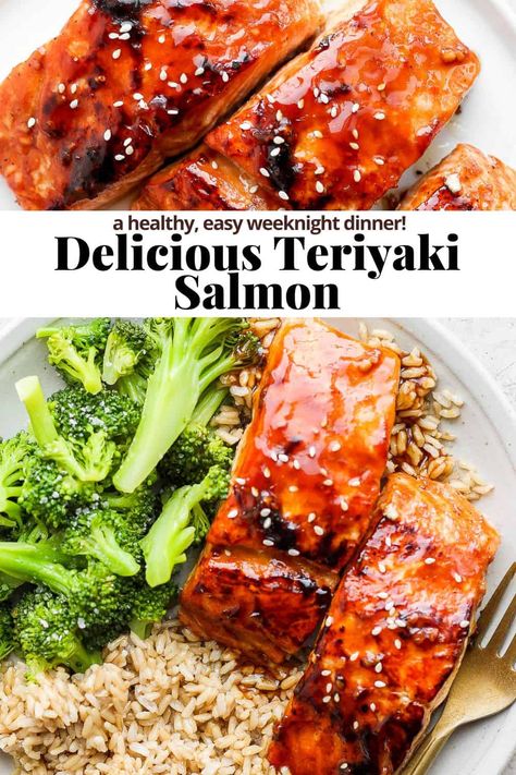 Teriyaki Salmon Meal Prep, Teriyaki Salmon And Broccoli, Tilapia Teriyaki Recipes, Simple Salmon Dinner Recipes, Teriyaki Salmon Stovetop, Teriyaki Salmon Pan Seared, Pan Seared Teriyaki Salmon, Crispy Teriyaki Salmon, Family Friendly Salmon Recipes