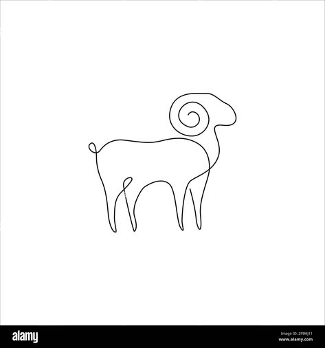 Ram Goat Tattoo, Minimalist Ram Tattoo, Sheep Tattoo Minimalist, Simple Ram Tattoo, Mini Goat Tattoo, Tiny Ram Tattoo, Ram Line Drawing, Goat Simple Drawing, Goat Tattoo Minimalist