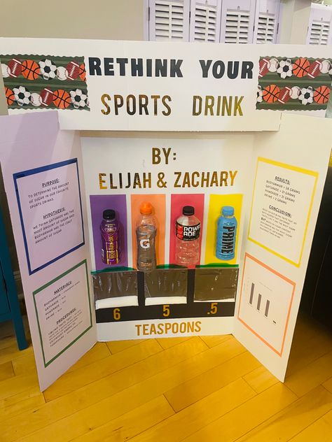 Jr High Science Fair Projects, Sports Related Science Fair Projects, Soccer Science Fair Projects, Science Fair Projects For 5th Grade, Sports Science Fair Projects, 10th Grade Science Fair Projects, Football Science Fair Projects, Rethink Your Drink Science Project, Science Project Ideas Highschool