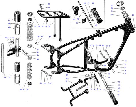 BSA Motorcycle Spares & Parts - Spares/Parts For BSA Bantam - D1 & D3 - Frames - Plunger Frame - Draganfly Motorcycles Bsa Bantam, Custom Motorcycle Parts, Bsa Motorcycle, Motorcycle Frames, Motor Bikes, Moto Bike, Sepeda Motor, Brake Pedal, Vintage Motorcycles