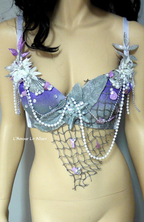 Dripping in Silver Mermaid Bra Top Padded by LamourLeAllure Mermaid Dance Costume, Mermaid Bra Top, Mermaid Dancing, Mermaid Bra, Show Girl, Mermaid Top, Sea Dress, Mermaid Swimsuit, Burlesque Show