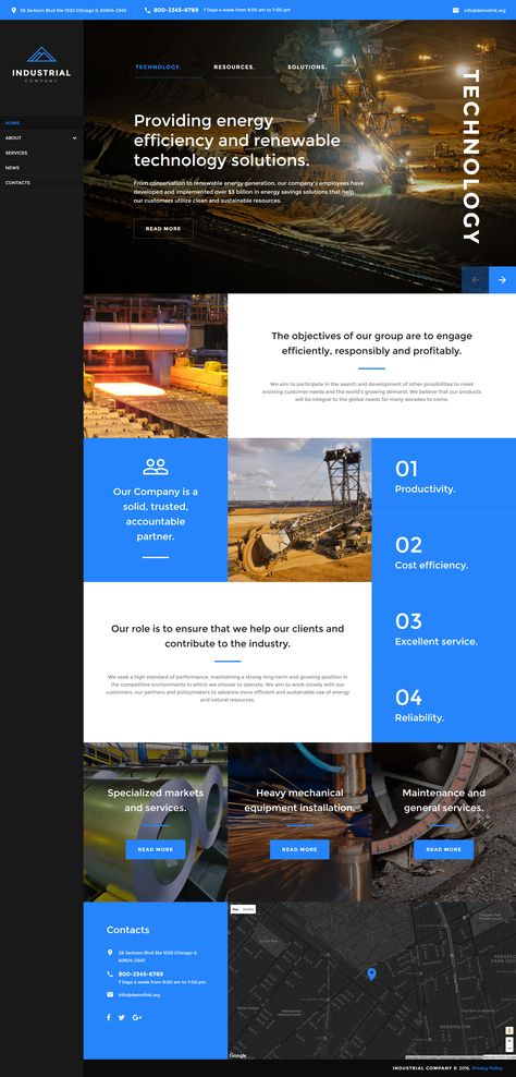 Mining Company Responsive Website Template Sofia University, Medical Website, Medical Website Design, College Project, Industrial Aesthetic, Mining Company, Freelancer Website, 카드 디자인, Website Design Layout