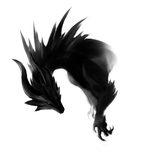 Black Dragon Character Design, Black Dragon Human Form, Shadow Dragon Art, Black Dragon Drawing, Cool Dragon Art, Small Black Dragon, Lighting Dragon, Black Dragon Art, Shadow Animals