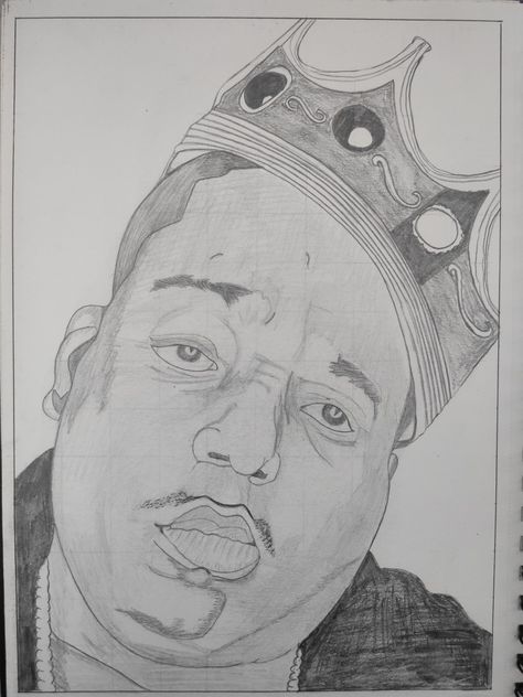 The Notorious B.I.G Biggie Smalls, Notorious Big, Matthew Gray, Matthew Gray Gubler, Portrait Drawing, Rappers, Hip Hop, Male Sketch, Drawings