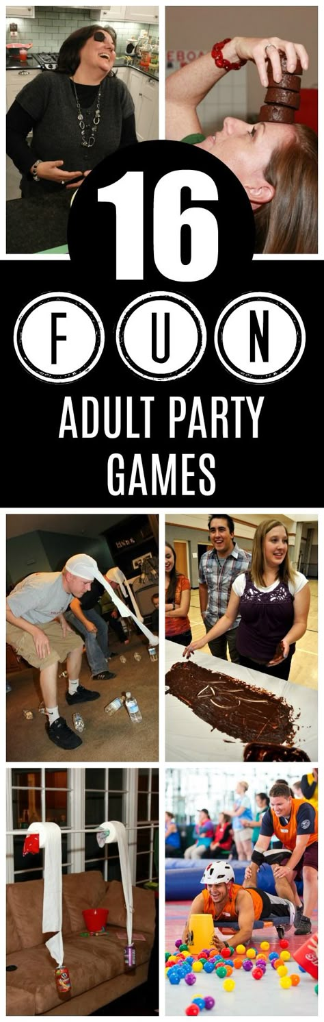 16 Fun Party Games For Adults - Pretty My Party #fungamesforadults #funpartygames #partygame #partygameideas Homemade Adult Party Games, Funny Active Party Games, Active Games For Adults, Dirty Adult Party Games, Party Games For Large Groups Of Adults, Active Party Games For Adults, Competition Games For Adults, Funny Party Games For Adults, Hilarious Party Games For Adults