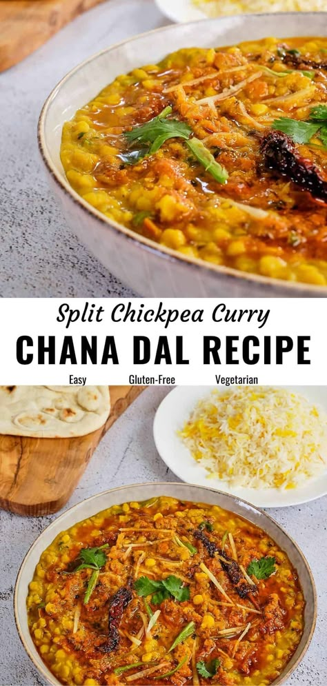 Chana Dahl Recipe, Authentic Indian Dahl Recipe, Chana Dhal Recipe, Chickpea Dahl Recipe, Instapot Indian Recipes, Channa Dal Recipes Indian, Indian Lentils Dal, Chana Dal Recipe, Dal Curry Indian Recipes