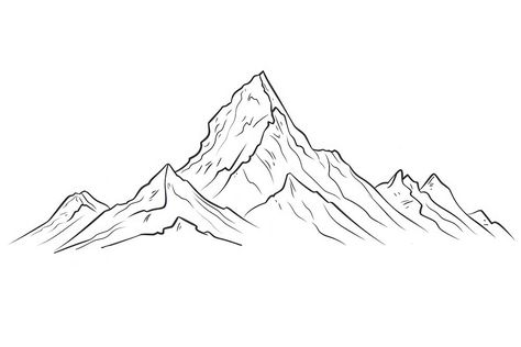 Outdoors Drawing, Mountains Images, Mountain Outline, Mountain Vector, Mountain Sketch, Mountain Images, Line Drawing, Animal Art, Vector Art