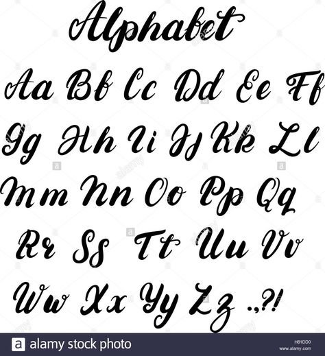 Calligraphy Alphabet Fonts, Handwritten Fonts Alphabet, D Calligraphy, Modern Calligraphy Alphabet, Lettering Frases, Calligraphy Fonts Alphabet, Calligraphy Writing, Writing Fonts, Cursive Alphabet