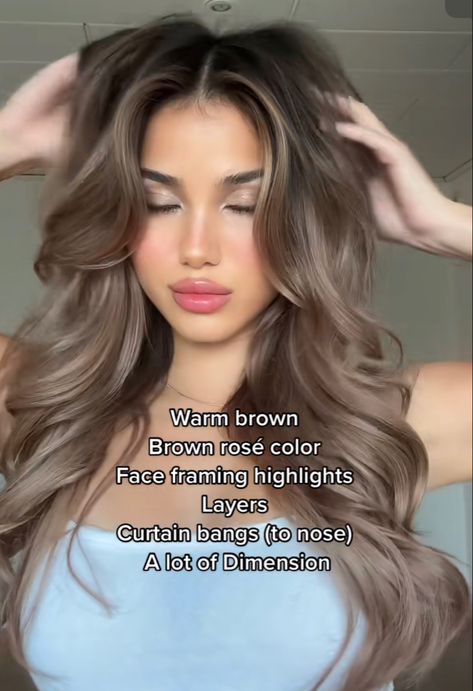 Rambut Brunette, Brown Hair Looks, Brown Hair Inspo, Brunette Hair With Highlights, Brunette Balayage Hair, Hair 2024, Sew Ins, Brown Hair Balayage, Blonde Hair Inspiration