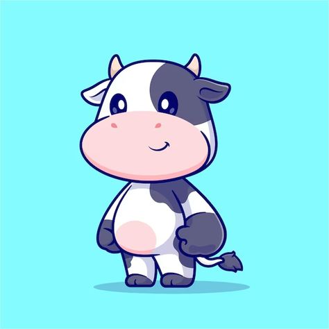 Catalyststuff | Freepik Cow Mascot, Nature Icon, Cartoon Cow, Animal Doodles, Vector Icons Illustration, Cute Cow, Animal Nature, Designer Logo, Favorite Animal