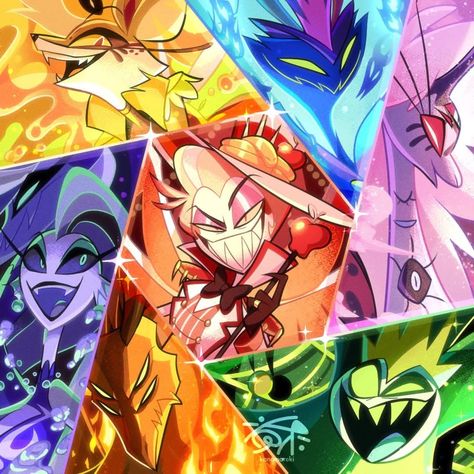 The 7 Sins, Helluva Boss 7 Deadly Sins, 7 Deadly Sins Helluva Boss, Lucifer Hazbin Hotel Wallpaper, Belphegor Helluva Boss, Sally May Helluva Boss, Helluva Boss Hellhound, Helluva Boss Fanart, Boss Series