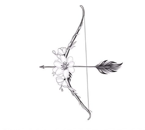 Saggitarius Tattoo Designs, Floral Sagittarius Tattoo, Floral Bow And Arrow Tattoo, Saggitarius Tattoo Man, Zodiac Sign Sagittarius Tattoo, Zodiac Sagittarius Tattoo, Simple Sagittarius Tattoo, Sagitarious Tattoos, Tattoo Ideas Sagittarius