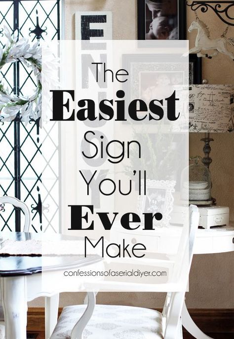 Seriously EASY method for making signs. WITH directions for making the letters on the computer Diy Sign Ideas, Signs To Make, Making Signs, Homemade Signs, How To Make Signs, Diy Letters, Crafts Easy, Diy Wood Signs, Diy Pallet Projects