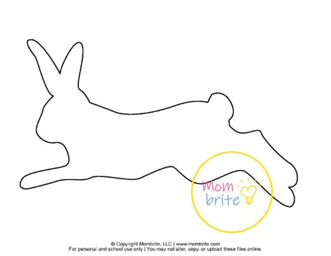 Free Printable Bunny Rabbit Templates Hare Template Free Printable, Rabbit Silhouette Templates, Rabbit Patterns Free, Printable Rabbit Template, Easter Rabbit Template Free Printable, Rabbit Applique Pattern Free, Rabbit Outline Printable, Primitive Rabbit Pattern Free, Bunny Template Printable Free Pattern Rabbit