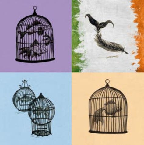 Fish Inside A Birdcage, Fish In A Birdcage, Vinyl Art Paint, Oc Inspo, Album Cover Art, Vinyl Art, Bird Cage, Art Paint, Cover Art