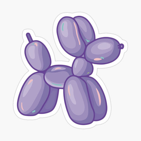 Pastel Purple Stickers, Cute Purple Stickers, Cute Sticker Ideas, Balloon Dog Sticker, Designer Stickers, Purple Stickers, Girly Stickers, Sales Design, Pastel Stickers