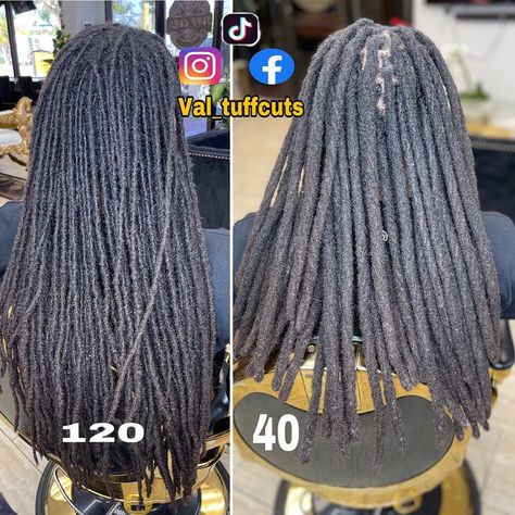 Val_tuffcuts on Instagram: “Combined 3 dreads out of 120 to achieve 40 small wicks #wicks #bonks #locs #locstyles #dreadswithlove #locsatlanta #locs #locstylesforkids…” Wick Loc Styles, Loc Wicks, Wicks On Black Women, Wick Hair Styles, Female Wicks Locs, Dread Wicks, Small Wicks Locs, Combined Locs, Wick Dreadlocks