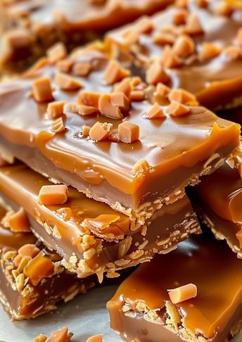 These Butterfinger Caramel Crunch Bars combine layers of caramel, chocolate, and crushed Butterfinger candy on a graham cracker crust. With just 10 minutes of prep, this easy dessert is perfect for holidays, parties, or anytime you need a sweet treat! Rich, crunchy, and full of flavor, these bars will be a hit with friends and family. Save this pin and try them out today! 🍫🍬 Bomb Bars Dessert, Butterfinger Caramel Crunch Bars, Holiday Bar Recipes, Dessert Bars Recipes, Coffee Fudge Recipes, Dessert For Party, Butterfinger Bars, Crunch Bars Recipe, Desert Bars