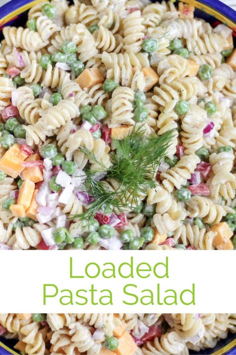 Pasta Salad Without Meat, Easy Pasta Salad Recipes Few Ingredients, Loaded Pasta Salad, Easy Summer Pasta Salad, Loaded Pasta, Easy Summer Pasta, Mayo Pasta Salad Recipes, Deli Salads, The Best Pasta Salad