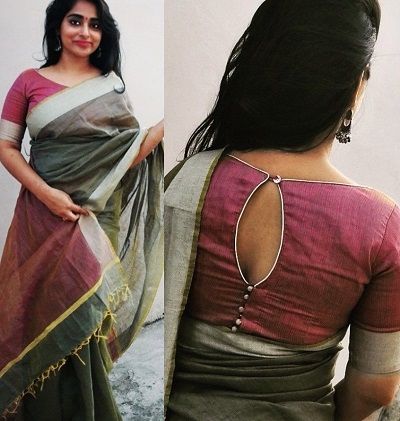 Latest 100 Best Cotton Saree Blouse Designs (2021) Blouse For Linen Saree, New Model Blows, Blouses For Linen Sarees, Cotton Saree Blouse Designs Boat Neck, Boat Neck Saree Blouse Design, Boat Neck Silk Blouse Designs, Boat Necks For Blouse, Blouse Design For Linen Saree, Saree Blouse Boat Neck Designs