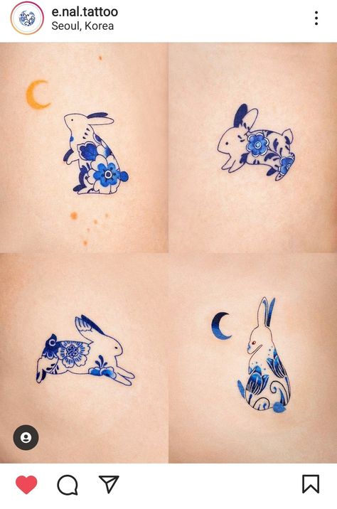 Water Rabbit Tattoo, Chinese Bunny Tattoo, Folk Rabbit Tattoo, Year Of Rabbit Tattoo, Japanese Bunny Tattoo, Chinese Rabbit Tattoo, Jack Rabbit Tattoo, Japanese Rabbit Tattoo, Year Of The Rabbit Tattoo