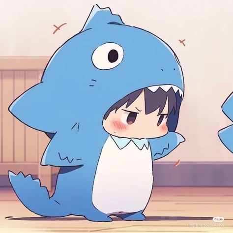 Chubby Anime Guy, Wallpaper Wa, Duos Icons, Anime Demon Boy, Chibi Anime Kawaii, Cute Shark, Anime Cover Photo, Cute Cartoon Drawings, Cute Anime Profile Pictures