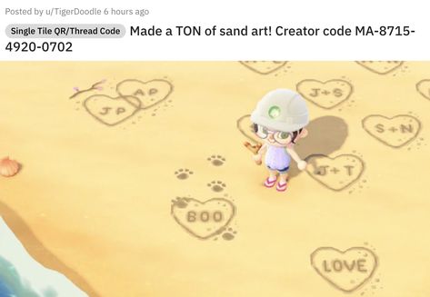 Acnh Sand Art, Sand Art Designs, Designs For Animal Crossing, Acnh Custom Designs, Sand Drawing, Motif Acnl, Animal Crossing 3ds, Animals Crossing, Animal Crossing Funny