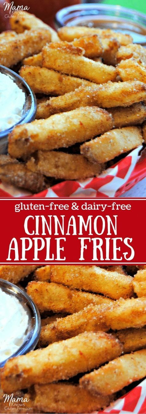 Cheesecake Apple, Gluten Free Apple Recipes, Apple Fries, Apple Recipes Healthy, Apple Recipes Easy, Fried Apples, Vegan Cheesecake, Cinnamon Apple, Gluten Free Sweets