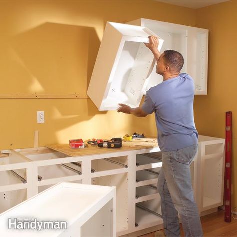 How to Install Kitchen Cabinets Install Kitchen Cabinets, Dapur Ikea, Installing Kitchen Cabinets, تحت الدرج, Kitchen Installation, Installing Cabinets, Diy Kitchen Cabinets, Ikea Kitchen, Kitchen Redo