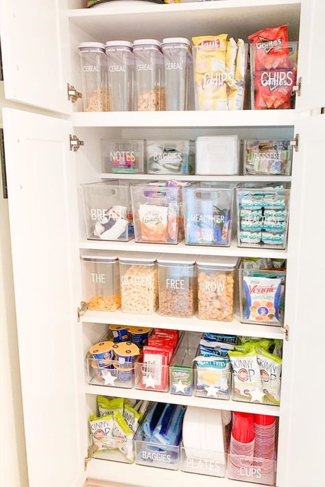 Small Pantry Closet, Pantry Solutions, Narrow Pantry, Pantry Organization Hacks, No Pantry Solutions, Fridge Cabinet, Pantry Space, Organize Your Pantry, Pantry Organization Ideas