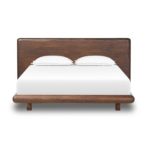 Nigel Bed Rustic Brown Acacia Four Hands Wood Frame Construction, Adjustable Mattress, Rustic Bedding, Solid Wood Bed, Beds & Bed Frames, Wood Beds, Four Hands, Rustic Brown, Bedroom Furniture Beds