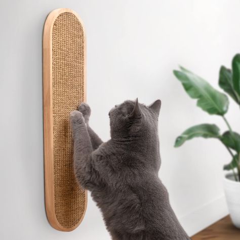 PRICES MAY VARY. Natural Sisal with Multidirectional Weave; this wall mounted cat scratcher means cats can shred more deeply & be more satisfied Stop Cat Scratching Furniture; more resistance from this cat wall scratcher means a greater sense of claiming a territory Last Twice as Long; turn the wall cat scratcher upside down so kitty has a new place to scratch Personalize the Height for Your Cat; mount lower on the wall for a kitten scratching post or higher for as a cat scratching post for larg Best Cat Scratching Post, Modern Cat Furniture, Modern Cat Tree, Cat Wall Furniture, Wall Furniture, Cat Scratchers, Cat Hammock, Indoor Cats, Cat Scratching Post