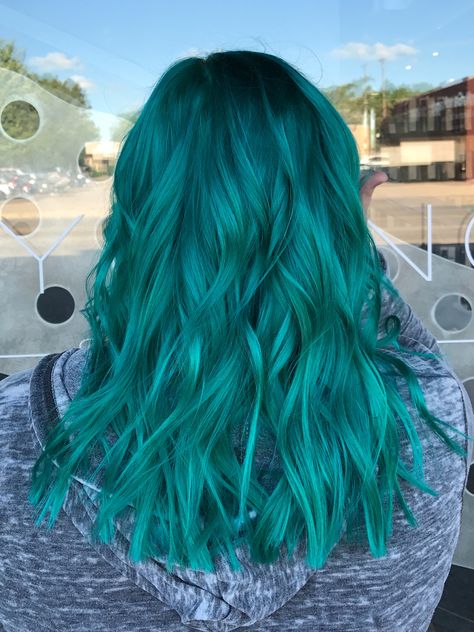 Turquoise hair. Blue hair color. Light blue hair color Turquoise Hair Color Ideas, Teal Roots Blonde Hair, Light Teal Hair Color, Light Turquoise Hair, Teal Hair Color Turquoise, Turquoise Balayage, Torquise Hair, Greenish Blue Hair, Aquamarine Hair Color