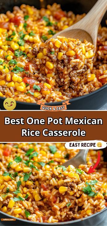 Best One Pot Mexican Rice Casserole Nacho Beef Casserole, One Skillet Mexican Rice Casserole, One Pot Mexican Ground Beef And Rice, Meal With Rice Dinners, Cheap Dinner With Rice, Rice Potluck Dishes, Mexican Rice Meals, One Pot Meals With Rice, Cheesy Poblano Rice Bake 12 Tomatoes