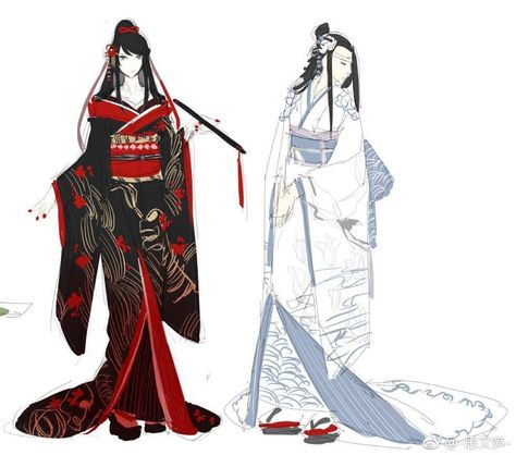 Kimono Outfit Japanese Anime, Mongoloid People, Japanese Kimono Drawing, Kimono Reference, Pretty Kimonos, Furisode Kimono, Asian Style Dress, Male Kimono, Kimono Outfit