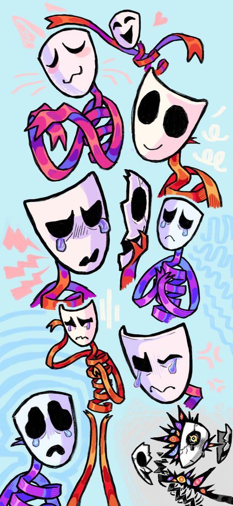 Tadc Gangle Fanart, Gangle Fanart Digital Circus, Gangle Tadc Fanart, Gangle Digital Circus, The Amazing Digital Circus Gangle, Gangle Fanart, Circus Wallpaper, Circus Background, Expression Sheet